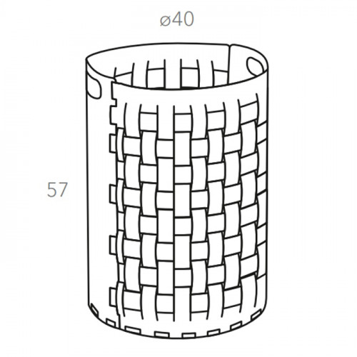 Colombo Adj Круглая корзина Dubai D40хH57см., напольная, цвет: капучино/шоколад