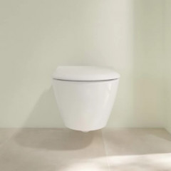 Villeroy&Boch Subway 2.0 Унитаз подвесной 370*560*365, безободковый, в комплекте сиденье SlimSeat, микролифт, цвет альпийский белый
