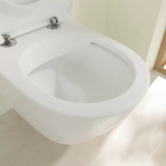Villeroy&Boch Subway 2.0 Унитаз подвесной 370*560*365, безободковый, в комплекте сиденье SlimSeat, микролифт, цвет альпийский белый