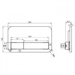 Villeroy&Boch ViConnect Клавиша смыва, цвет: хром глянец