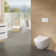 Villeroy&Boch Subway 2.0 Унитаз подвесной 370*560*365, безободковый, в комплекте сиденье SlimSeat, микролифт, CeramicPlus, цвет альпийский белый