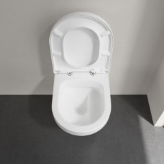 Villeroy&Boch Architectura Комплект Унитаз-подвесной 370*530*330мм+ сиденье с функцией QuickRelease, Softclose, цвет альпийский белый