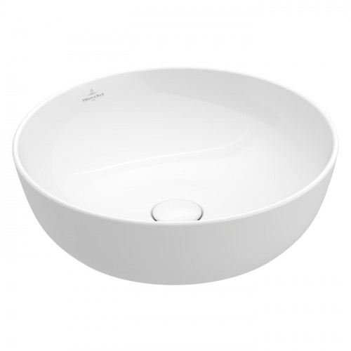 Villeroy&Boch Artis Раковина круглая 430*430*h125, без отверстий под смеситель, без перелива, CeramicPlus, цвет: альпийский белый