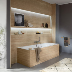 Villeroy&Boch Oberon 2.0, Ванна 1700*750*470, цвет-белый ( со сливом-переливом хром), ножки в комплекте регулируемые 130-180мм