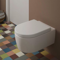 Villeroy&Boch Avento Комплект унитаз-подвесной 370*530*310мм+ сиденье QuickRelease, SoftClose, цвет альпийский белый