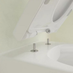 Villeroy&Boch Avento Комплект унитаз-подвесной 370*530*310мм+ сиденье QuickRelease, SoftClose, цвет альпийский белый