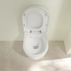 Villeroy&Boch Avento Комплект унитаз-подвесной 370*530*310мм+ сиденье QuickRelease, SoftClose, цвет альпийский белый