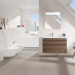 Villeroy&Boch Venticello Унитаз подвесной 375*560*330, безободковый, в комплекте сиденье SlimSeat Line, микролифт, цвет альпийский белый