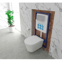 INS-0000012 Aquatek Standart 50 Монтаж рама для подв унитаза1130*500*100+звукоизоляционная прокладка