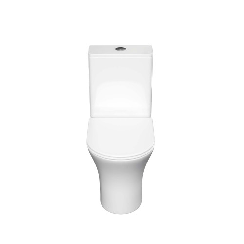 Унитаз напольный, безободковый Aquatek Optima 650x340x770, крышка-сиденье дюропласт, легкосъемное с микролифтом