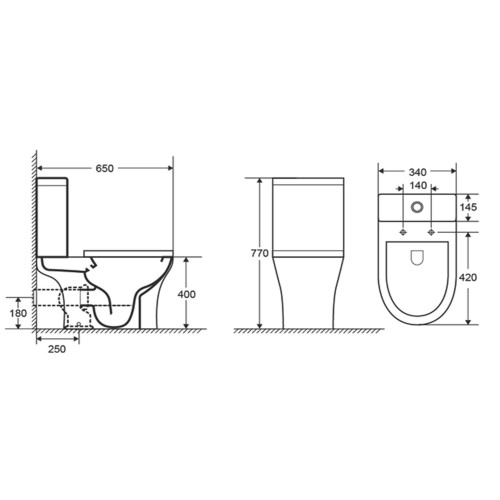 Унитаз напольный, безободковый Aquatek Optima 650x340x770, крышка-сиденье дюропласт, легкосъемное с микролифтом