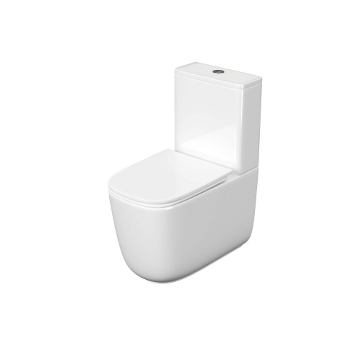 Унитаз напольный, безободковый, система смыва торнадо, Aquatek Optima Plus Square 620x355x790, крышка-сиденье дюропласт, легкосъемное с микролифтом