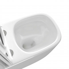 Унитаз напольный, безободковый, система смыва торнадо, Aquatek Optima Plus Square 620x355x790, крышка-сиденье дюропласт, легкосъемное с микролифтом