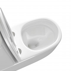 Унитаз напольный, безободковый, система смыва торнадо, Aquatek Optima Plus 620x355x790, крышка-сиденье дюропласт, легкосъемное с микролифтом