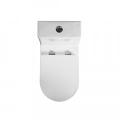 Унитаз-моноблок напольный, безободковый, система смыва торнадо, AQ2816T-00 ГЕЛИОС, 670*350*760, крышка-сиденье дюропласт soft-close