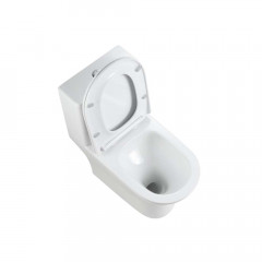 Унитаз-моноблок напольный, безободковый, система смыва торнадо, AQ2816T-00 ГЕЛИОС, 670*350*760, крышка-сиденье дюропласт soft-close