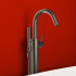 Ideal Standard Joy Смеситель для ванны, напольный, с ручным душем Stick, шланг Idealflex 125см, без A6133NU, цвет: PVD Magnetic Grey