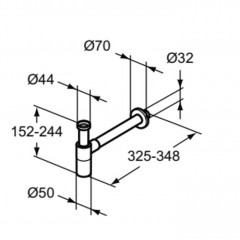 Ideal Standard Сифон G1 1/4'' для умывальника PVD Silver Storm