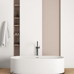 Ideal Standard Joy Смеситель для ванны, напольный, с ручным душем Stick, шланг Idealflex 125см, без A6133NU, цвет: PVD Magnetic Grey