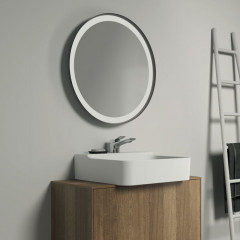 Ideal Standard Conca Круглое зеркало с подсветкой 65 см (Металл.накладка, закругленная задняя рама, функциональная светодиодная подсветка) neutral