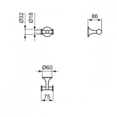 Ideal Standard La Dolce Vita Двойной крючок, подвесной, цвет: PVD Brushed Gold