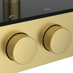 Ideal Standard Solos Душевая стойка с термостатич.смесителем для душа, верхний душ 33см, руч.душ, шланг 175см, без A1070NU, цвет: PVD Brushed Gold