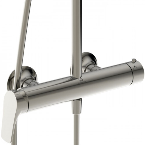 Ideal Standard La Dolce Vita Душевая стойка, смеситель для душа, верхний душ 30см, руч.душ Stick, шланг Idealflex 175см, цвет: PVD Silver Storm
