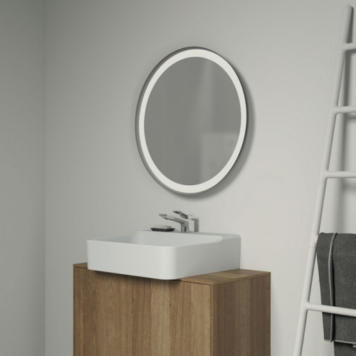 Ideal Standard Conca Круглое зеркало с подсветкой 65 см (Металл.накладка, закругленная задняя рама, функциональная светодиодная подсветка) neutral