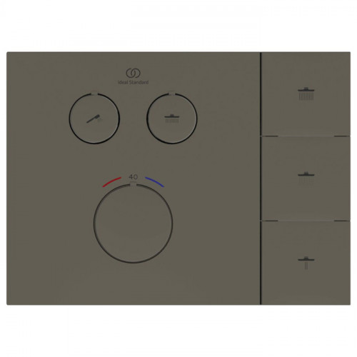 Ideal Standard Ceratherm Navigo Solos Смеситель для душа, встраиваемый, термостатический, без комплектом EASY-BOX A1000NU, цвет: PVD Magnetic Grey