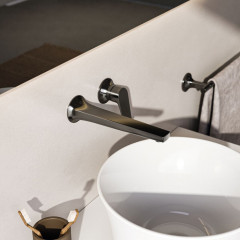 Ideal Standard La Dolce Vita Смеситель для раковины, встраиваемый, излив: 21см, без комплектом №1 A1313NU, цвет: PVD Magnetic Grey