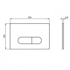 Ideal Standard Oleas M1 Механическая панель смыва, двойной смыв, цвет: белый глянец