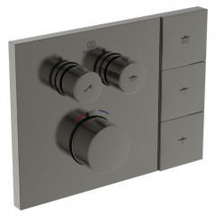 Ideal Standard Ceratherm Navigo Solos Смеситель для душа, встраиваемый, термостатический, без комплектом EASY-BOX A1000NU, цвет: PVD Magnetic Grey