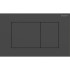 Geberit Sigma40 Клавиша для двойного смыва, квадратная: Черный матовый / легкоочищ. покр.