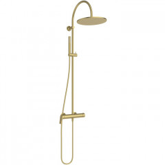 Ideal Standard La Dolce Vita Душевая стойка, смеситель для душа, верхний душ 30см, руч.душ Stick, шланг Idealflex 175см, цвет: PVD Brushed Gold