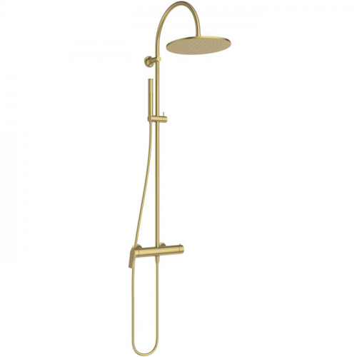 Ideal Standard La Dolce Vita Душевая стойка, смеситель для душа, верхний душ 30см, руч.душ Stick, шланг Idealflex 175см, цвет: PVD Brushed Gold