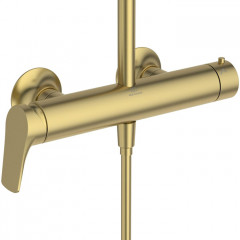 Ideal Standard La Dolce Vita Душевая стойка, смеситель для душа, верхний душ 30см, руч.душ Stick, шланг Idealflex 175см, цвет: PVD Brushed Gold