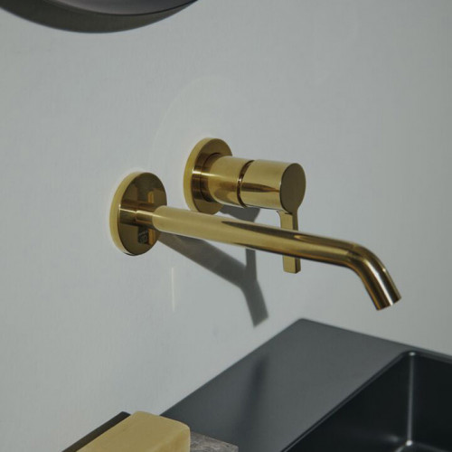 Ideal Standard Joy Cмеситель для раковины, встраиваемый, излив: 22.5см, без комплектом №1 A1313NU, цвет: PVD Brushed Gold