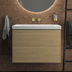 Ideal Standard Joy Cмеситель для раковины, встраиваемый, излив: 22.5см, без комплектом №1 A1313NU, цвет: PVD Brushed Gold