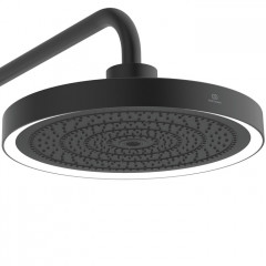 Ideal Standard Solos Душевая стойка, с термостатич.смесителем для душа, верхний душ 33см, руч.душ, шланг 175см, без A1070NU, цвет: Черный матовый