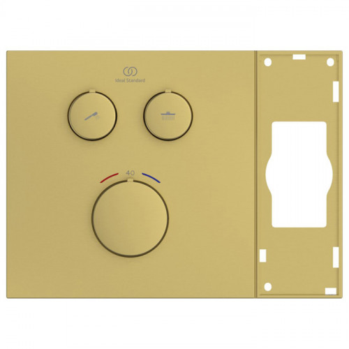 Ideal Standard Ceratherm Navigo Solos Смеситель для душа, встраиваемый, термостатический, без комплектом EASY-BOX A1000NU, цвет: PVD Brushed Gold