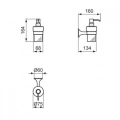 Ideal Standard La Dolce Vita Дозатор для жидкого мыла, подвесной, цвет: PVD Brushed Gold