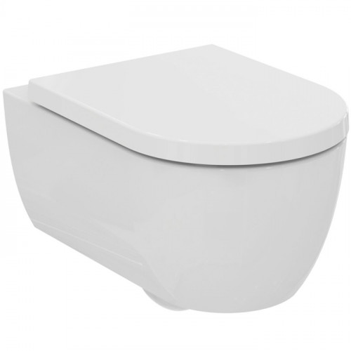 Ideal Standard Blend Curve Унитаз подвесной 545х360 мм безободковый RimLS+, с крепежом для скрытого монтажа, цвет: белый глянец