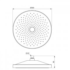 Ideal Standard Solos Круглый верхний душ 30см, цвет: хром