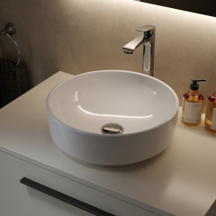 Ideal Standard i.life O Раковина овальная d36 см, без отверстия под смеситель, без перелива, цвет: белый глянец