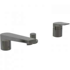 Ideal Standard La Dolce Vita Смеситель для ванны, на 4 отв, с ручным душем, шланго для душа 175см, цвет: PVD Magnetic Grey