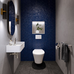 Ideal Standard Strada 2 Guest Раковина 500х350 мм, подвесная, с отв. под смес. слева , с крепежом и керам крышкой, цвет: белый глянец