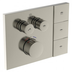 Ideal Standard Ceratherm Navigo Solos Смеситель для душа, встраиваемый, термостатический, без комплектом EASY-BOX A1000NU, цвет: PVD Silver Storm