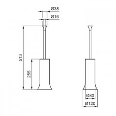 Ideal Standard La Dolce Vita Туалетный ёршик, напольный, цвет: PVD Brushed Gold