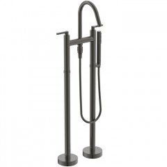 Ideal Standard Joy Neo Смеситель для ванны, напольный, с душевым набором, шлангом IDEALFLEX® 125см, цвет: PVD Magnetic Grey