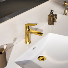 Ideal Standard La Dolce Vita Смеситель для раковины, на 1 отв, с донным клапаном, цвет: PVD Brushed Gold